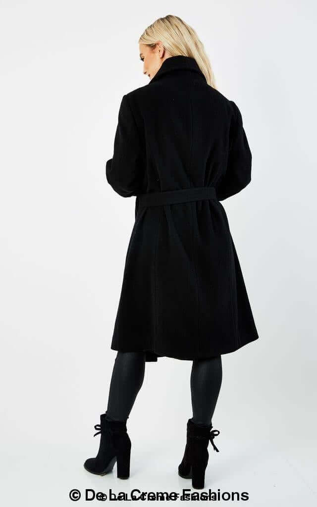 wool blend duster coat