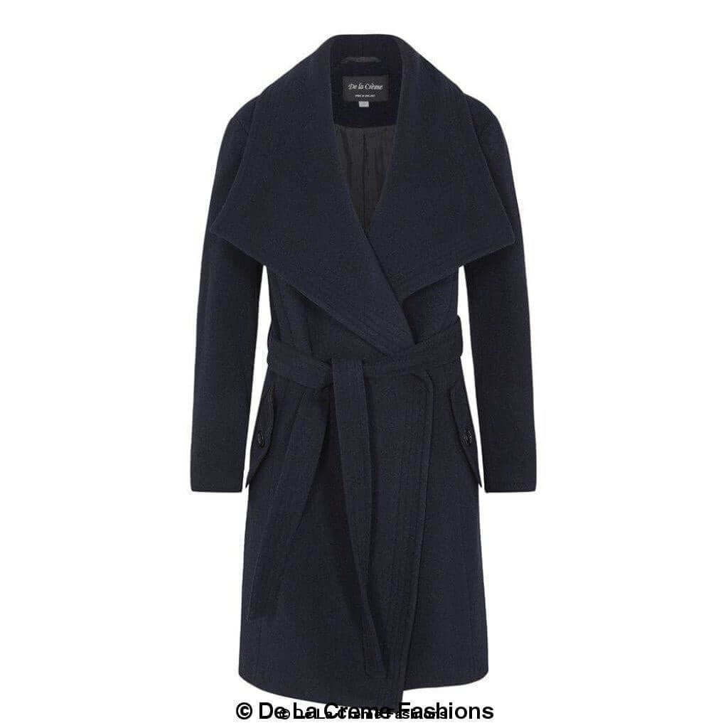 wool blend duster coat