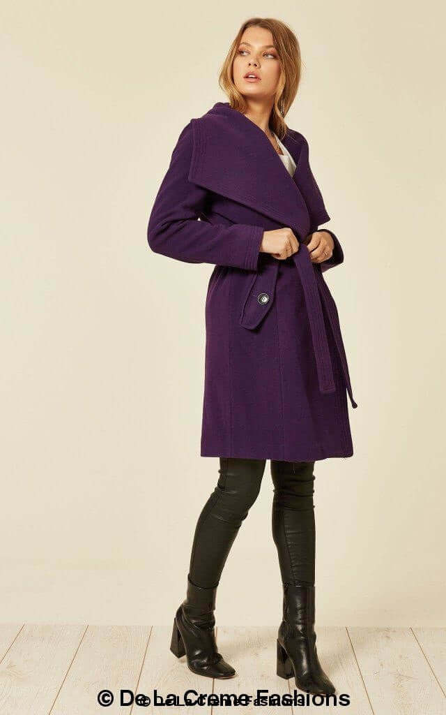 wool blend duster coat