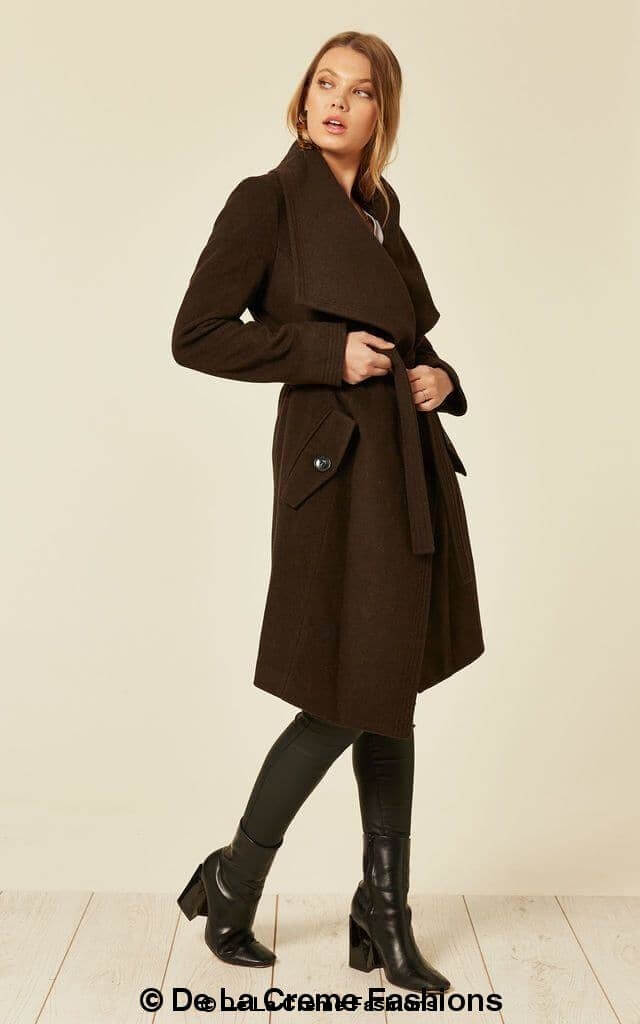 wool blend duster coat