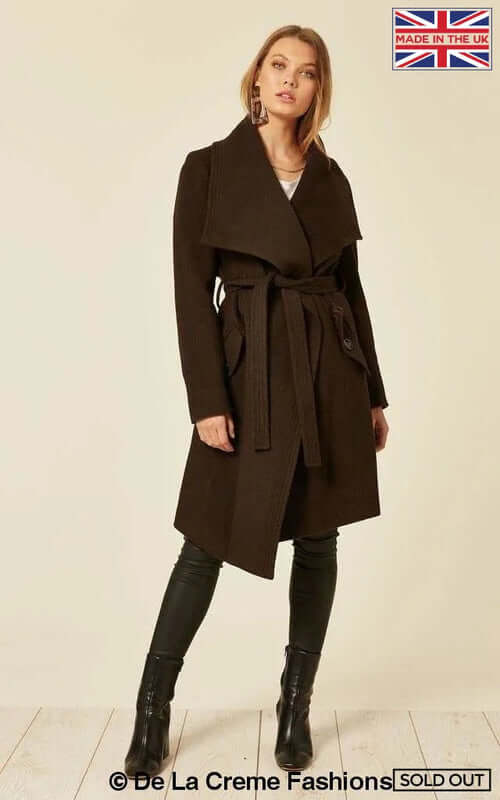 wool blend duster coat