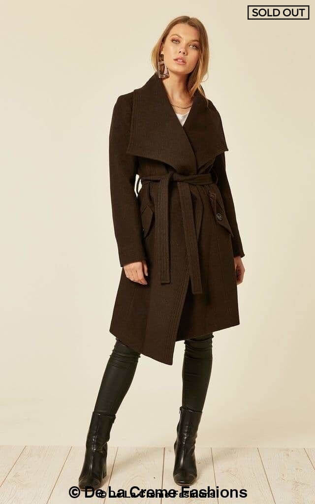wool blend duster coat