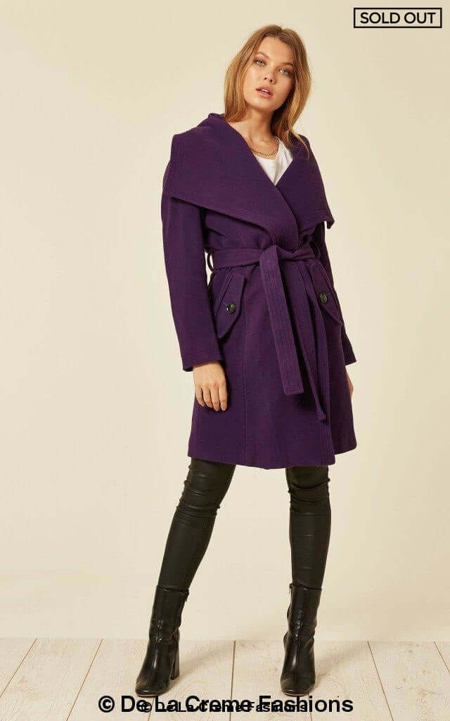 wool blend duster coat