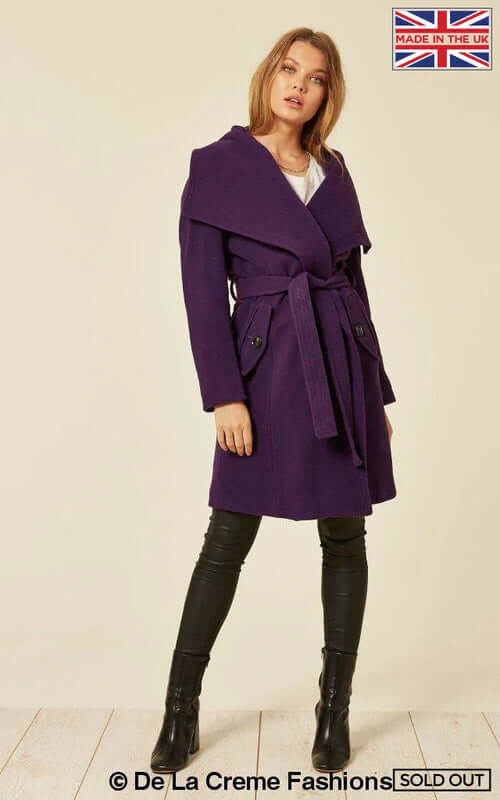wool blend duster coat