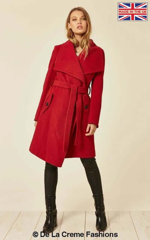 wool blend duster coat