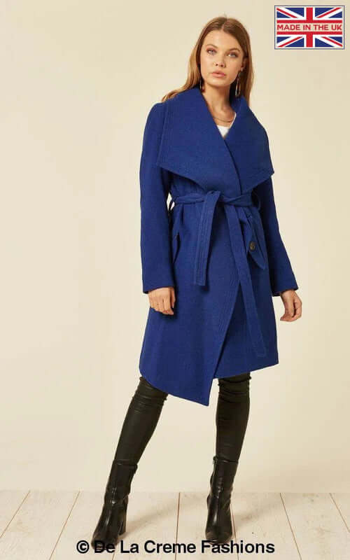 wool blend duster coat