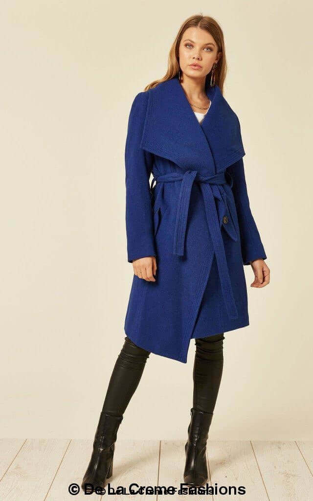 wool blend duster coat