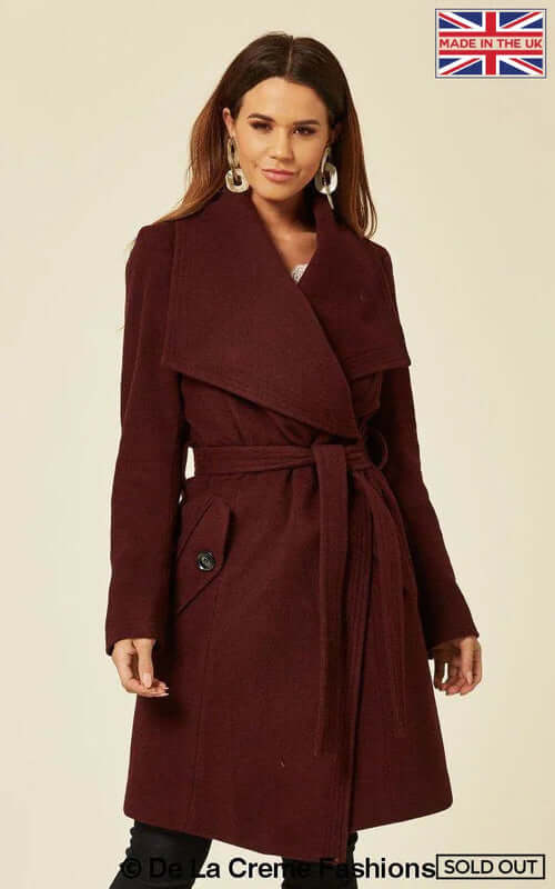 wool blend duster coat