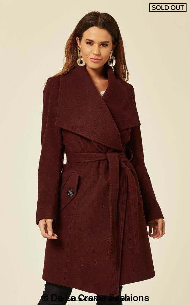 wool blend duster coat