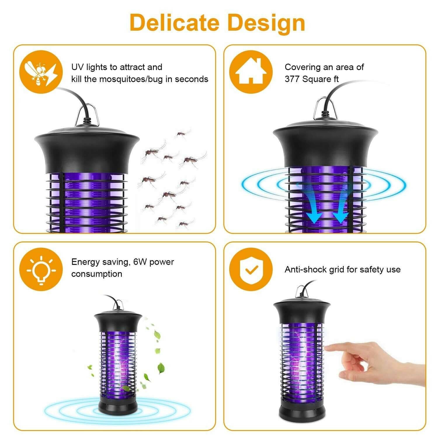 Electric Bug Zapper Mosquito Killer UV Light Flying Zapper Insect