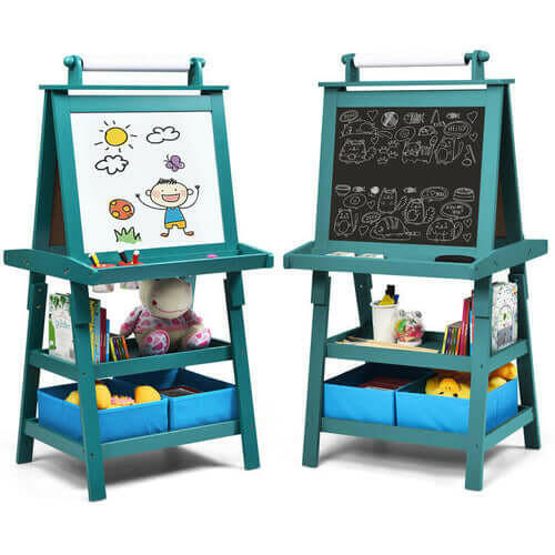 3-in-1 Art Easel for Kids - Double-Sided & Storage