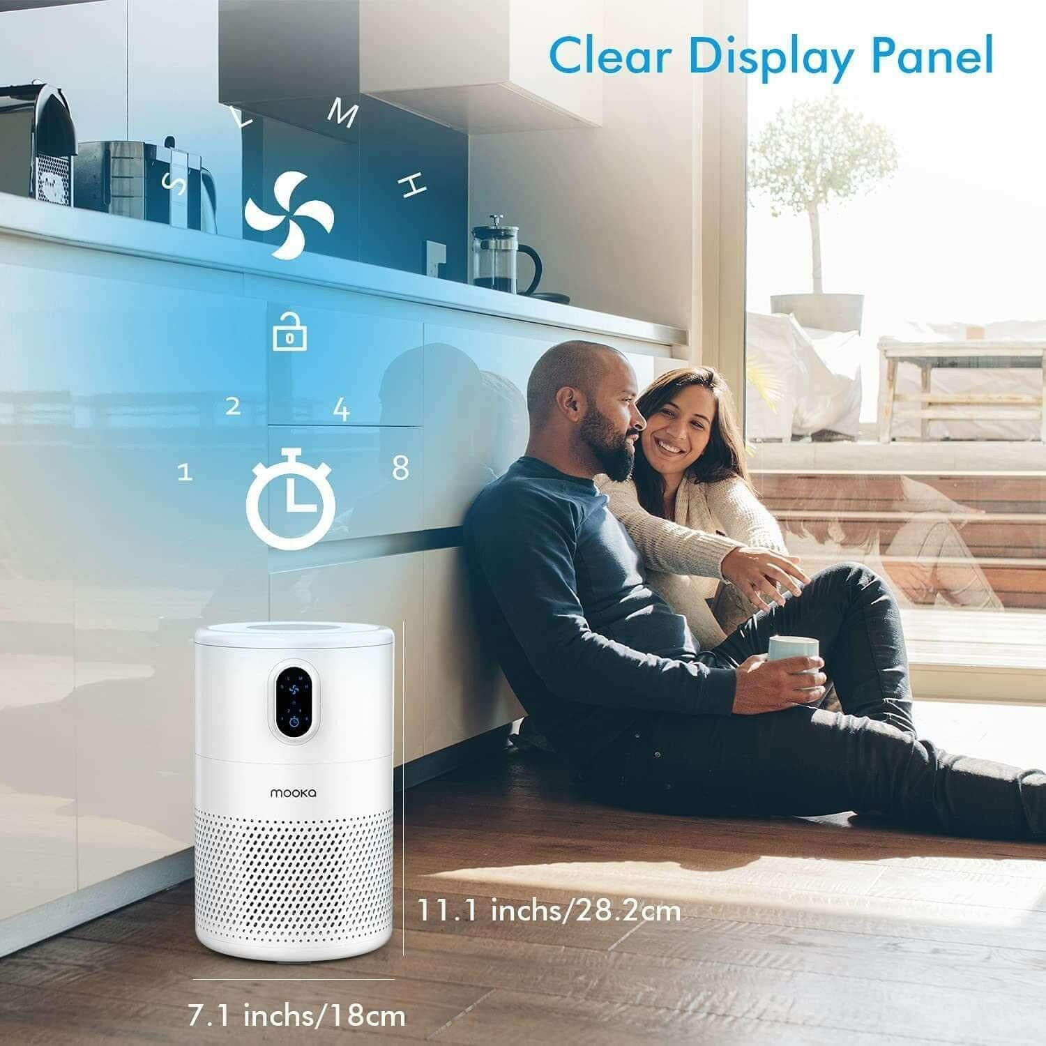 Air Purifier, H13 True HEPA Air Purifier for Home Large Room Up To