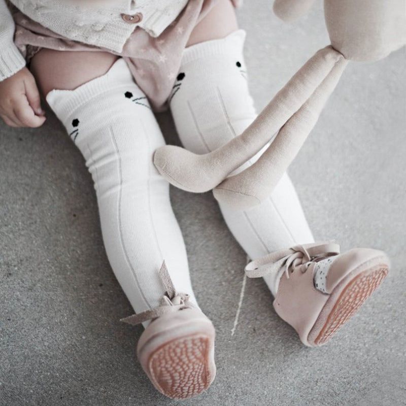 Cat Ear Mid-Calf Socks, Cartoon Kids&