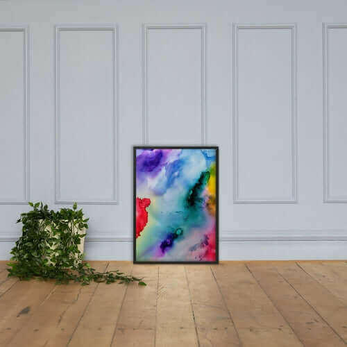 Abstract Framed matte paper poster