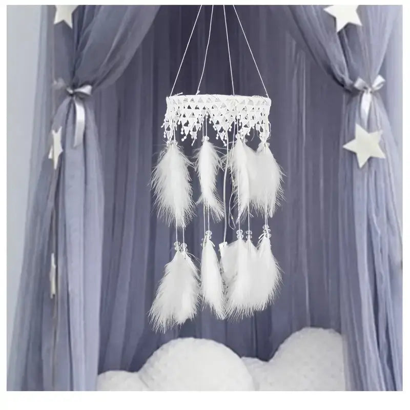LED Dream Catcher Hanging Light – White