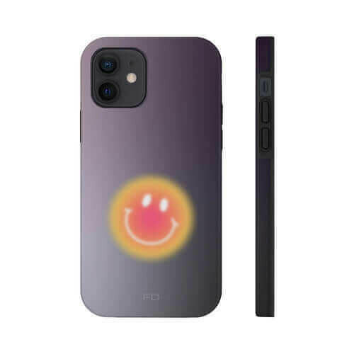 Smiley Face Tough Case - Best iPhone Case with Wireless Charging