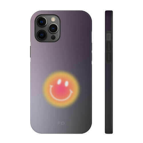 Smiley Face Tough Case - Best iPhone Case with Wireless Charging