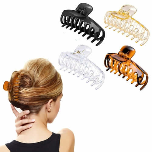 Non-Slip Large Claw Hair Clips for Women - 4 Pack