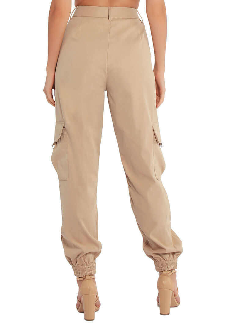 high waist cargo pants