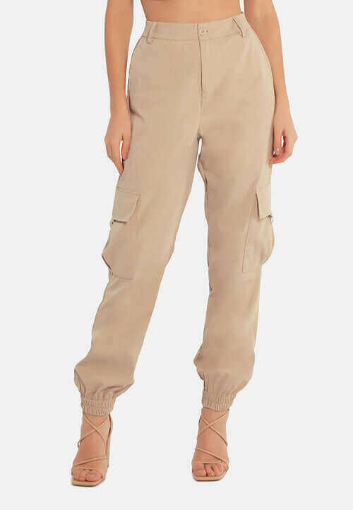high waist cargo pants