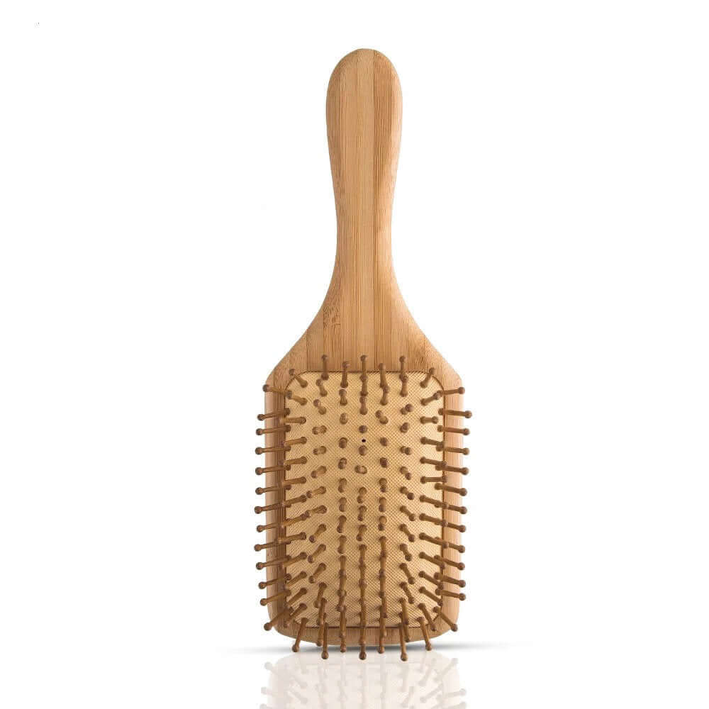 Natural Bamboo Hair Brush - Zero Waste Plastic Free Detangling Brush