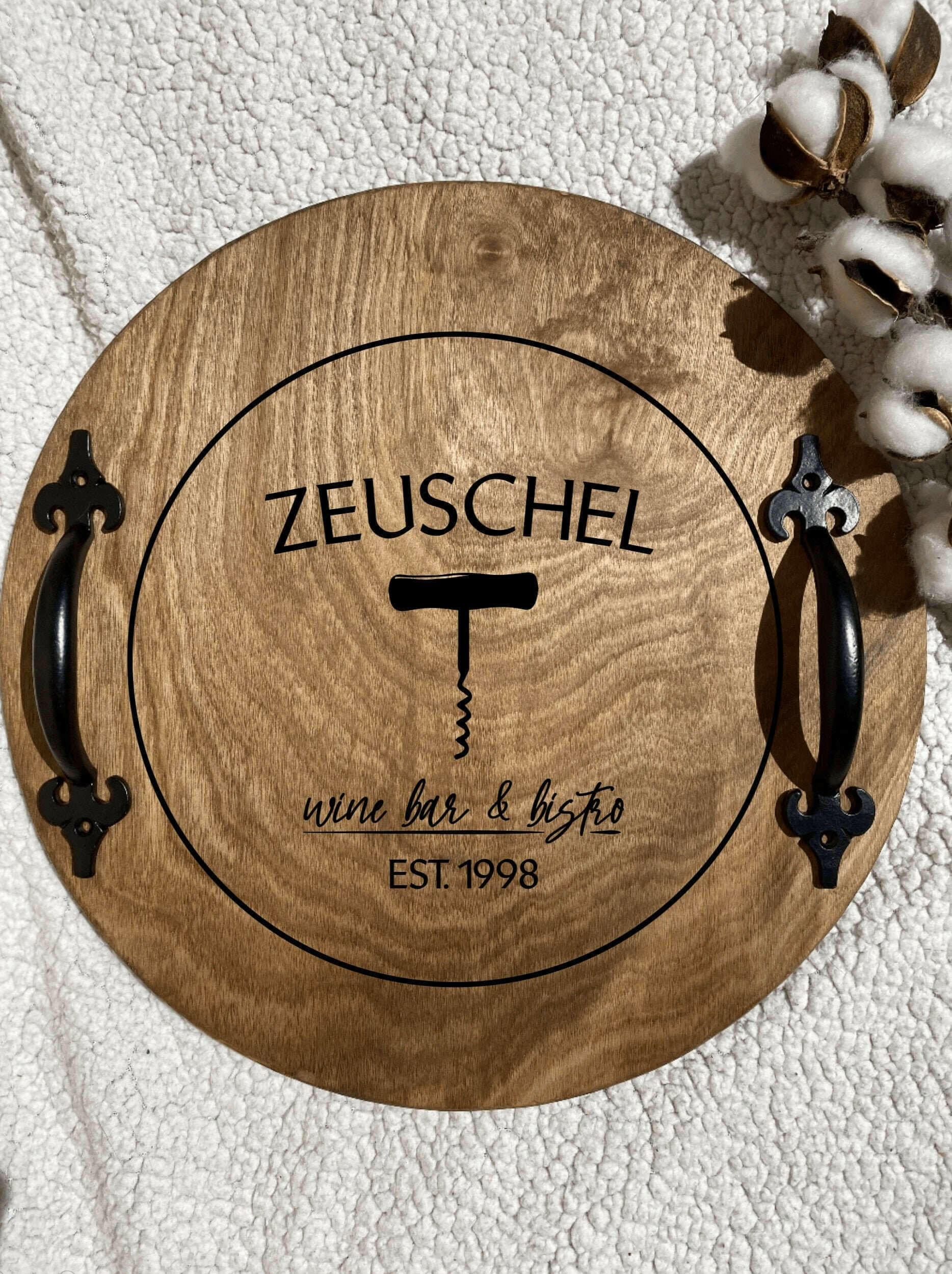 Personalized Wine Bar Serving Tray