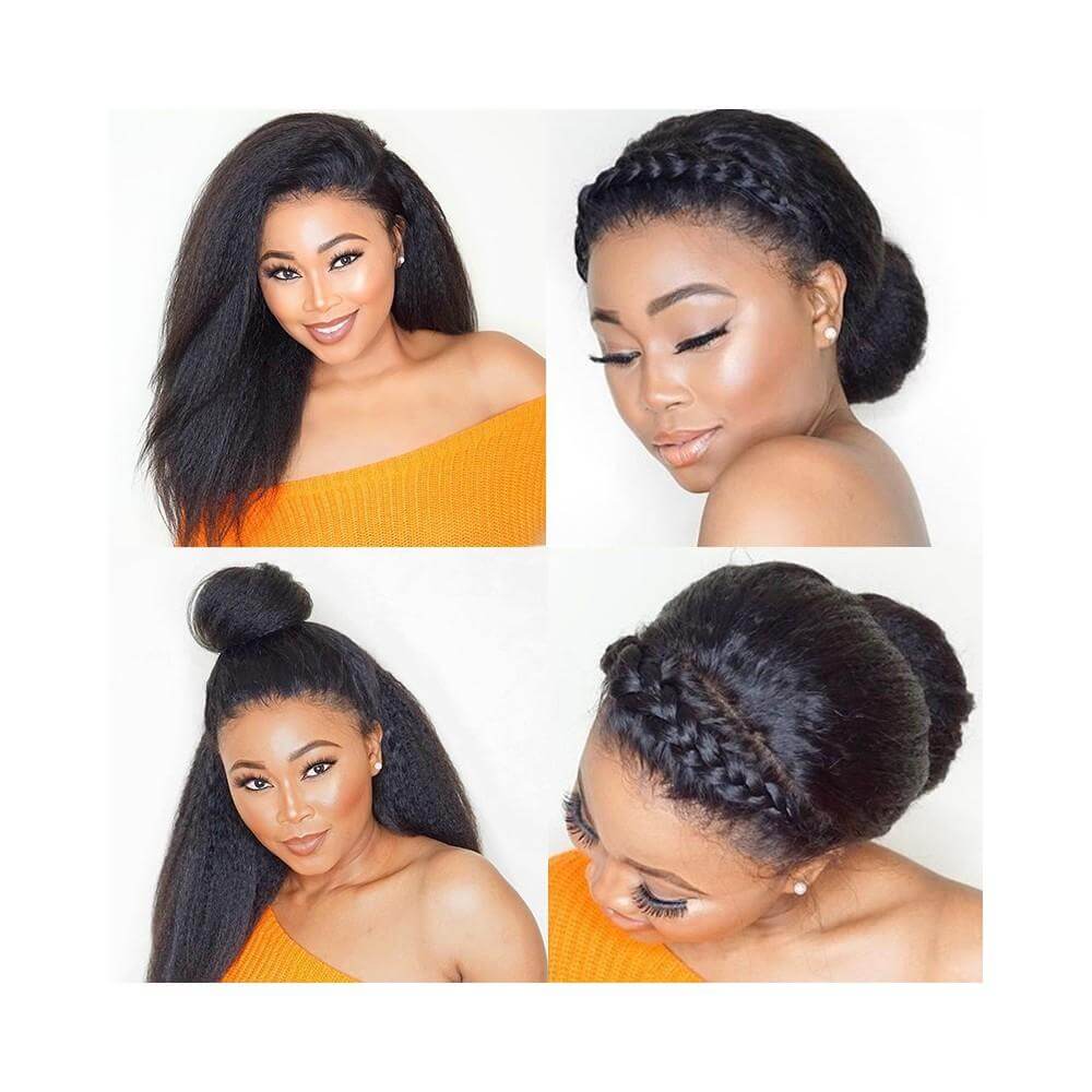 Kinky Straight 13x6 Lace Frontal Brazilian Wigs