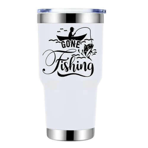 Gone Fishing 30oz Insulated Vacuum Sealed Tumbler