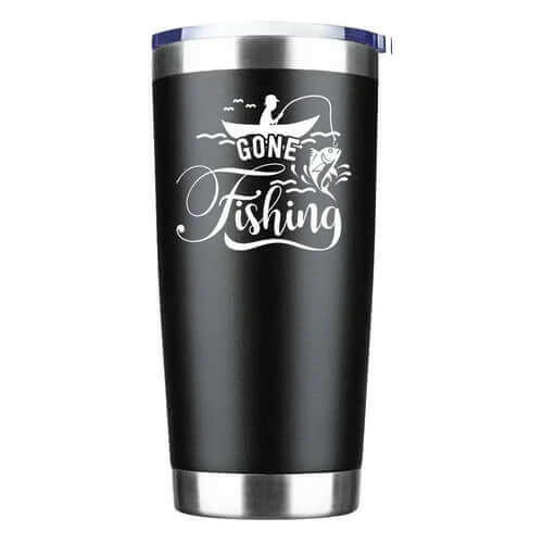 Gone Fishing 20oz Insulated Vacuum Sealed Tumbler