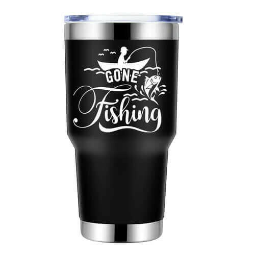 Gone Fishing 30oz Insulated Vacuum Sealed Tumbler