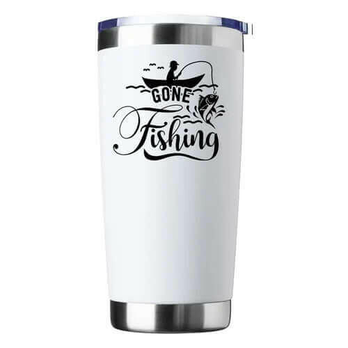 Gone Fishing 20oz Insulated Vacuum Sealed Tumbler