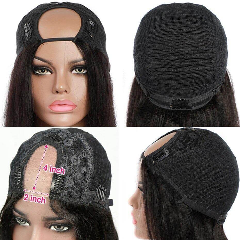 Short Bob U Part Wig - Human Hair Brazilian Remy