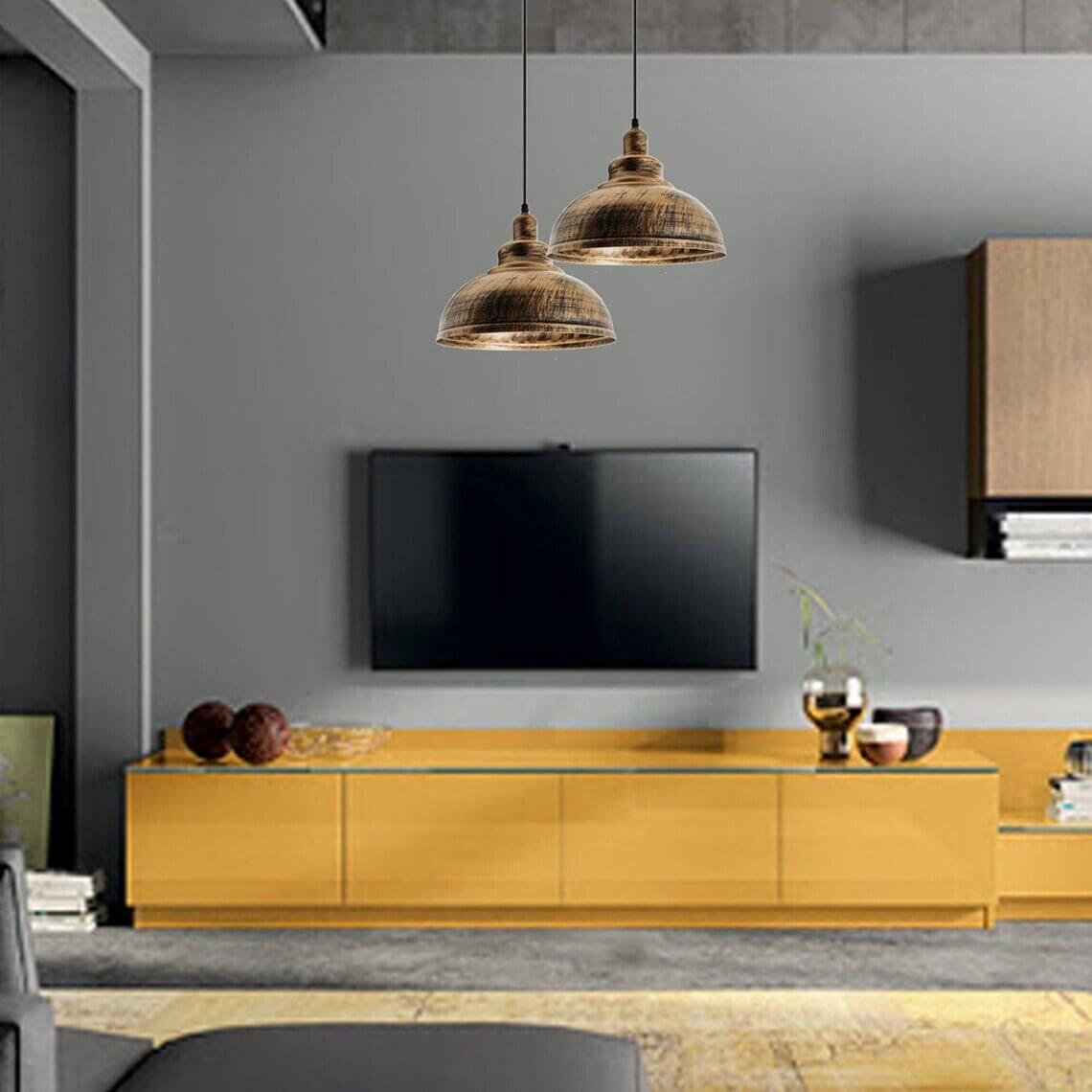 Vintage Dome-Shape Hanging Pendant Light - 1139