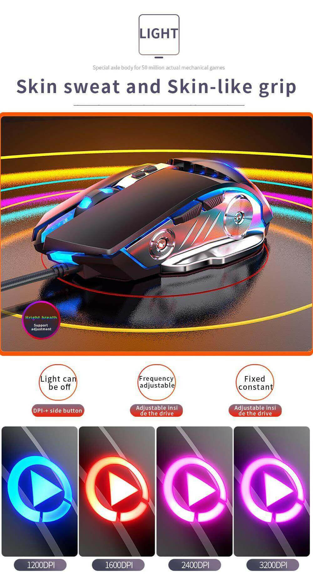 Dragon X1Z Mechanical Gaming Keyboard Mouse Set with Gaming