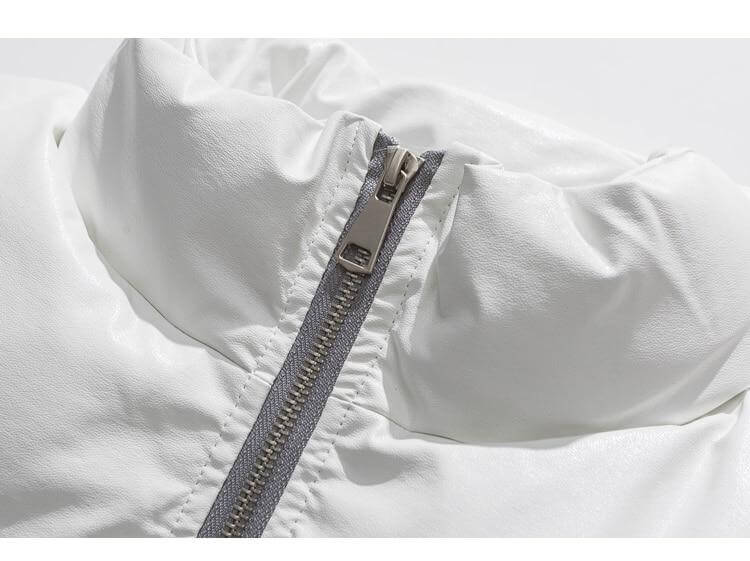 Parka Jacket Men Embroidery Patchwork Pocket Cotton Coat Winter