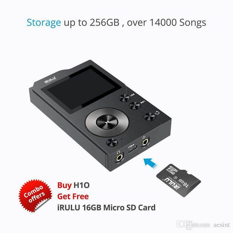 iRULU F20 HiFi Lossless Mp3 Player with Bluetooth:DSD High Resolution