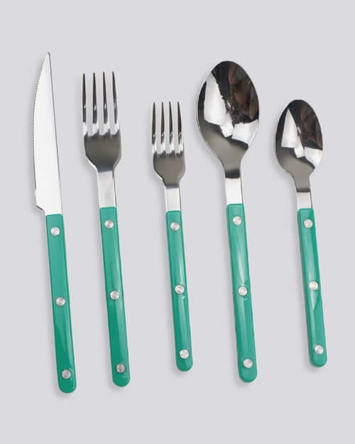 10 Pcs Modern French Rivet Cutlery Set - Bistrot Style Flatware