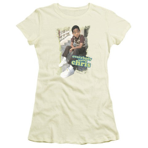 Trevco Ehc-Everybody Hates Chris - Short Sleeve Junior Sheer Tee - Cre