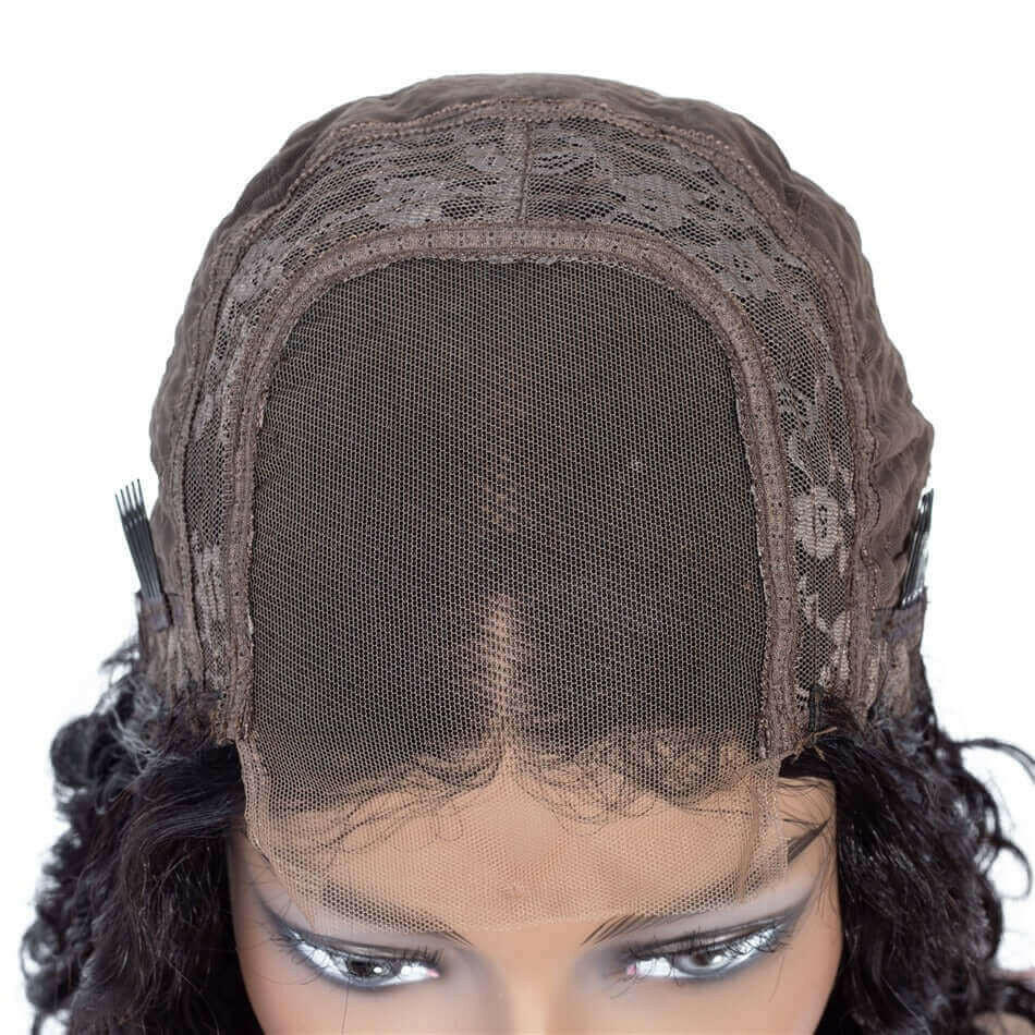 180% Density Jerry Curl 4x4 Short Bob 13x4 Lace Front Human Hair Wig