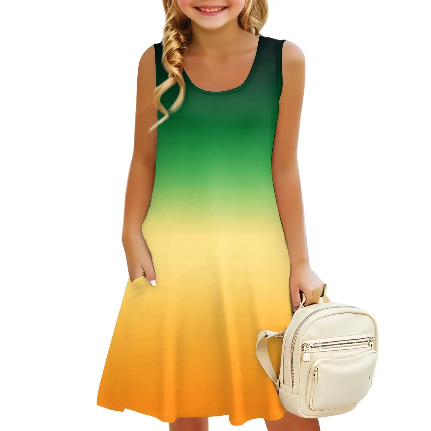 Children's Sleeveless Casual Tank Top Dress