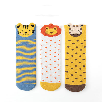 3D Cartoon Animal Socks for Kids - Autumn &amp; Winter