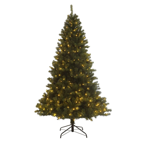 Pre-lit Christmas Tree 7.5ft Artificial Hinged Xmas Tree with 400