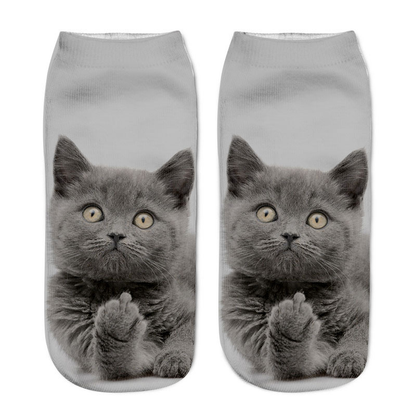 Cute Cat Series 3D Digital Print Socks for Kids
