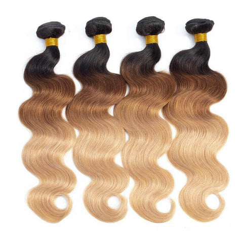 10A Grade #1B/4/30 Body Wave #1B/4/27 BUNDLES with CLOSURES & FRONTALS.