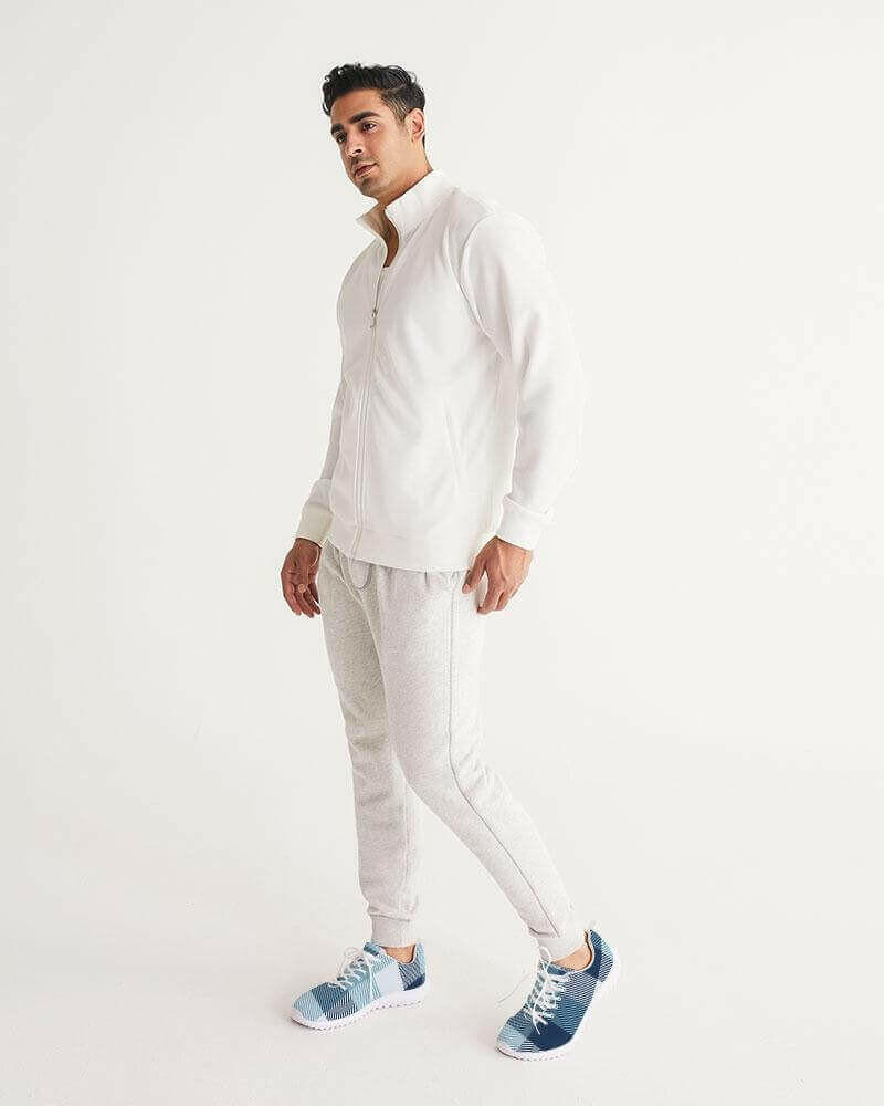 blue plaid canvas sneakers