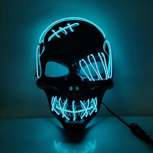 Halloween Scary One-Eyed Pirate Mask Cosplay Led Mask.