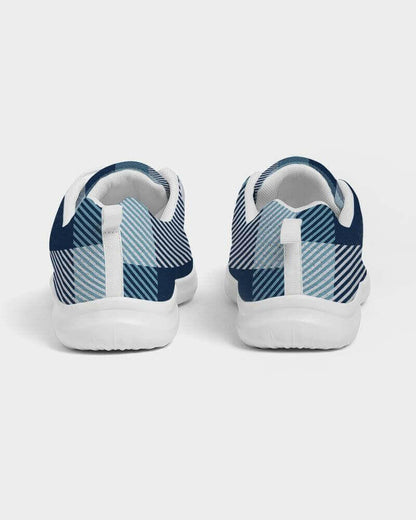 blue plaid canvas sneakers