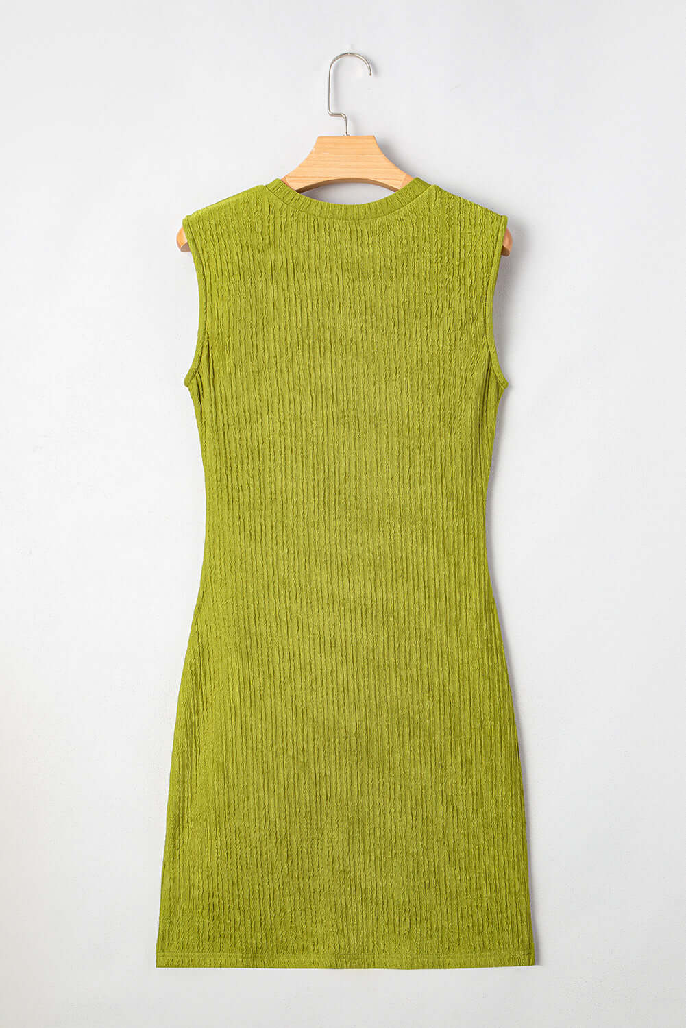 Textured Ruched Side Bodycon Tank Dress