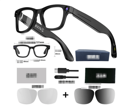 AI Camera Smart Glasses – Sunglasses &amp; Clear Lens Options