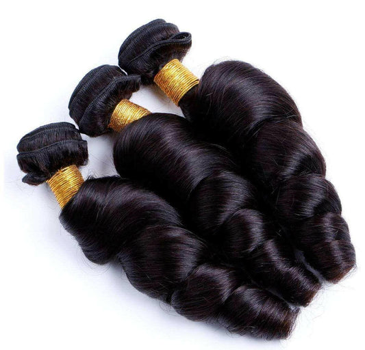 BeuMAX 10A Grade 3/4 Loose Wave Bundles Peruvian Human Hair Extensions.